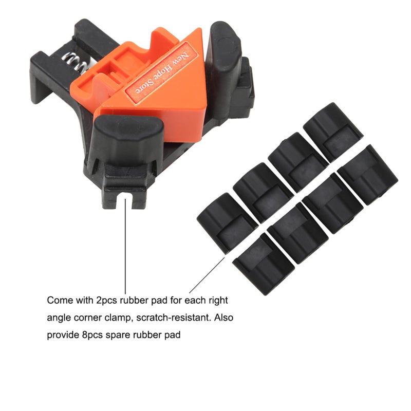 New Hope Store Woodworking 90 Degree Angle Corner Clamps, 8pcs ABS Adjustable Swing Corner Clip Fixer Carpenter Right Angle Fixing Clamps for Drilling, Making Cabinets, Photo Framing, Crafting Projects - Image 4